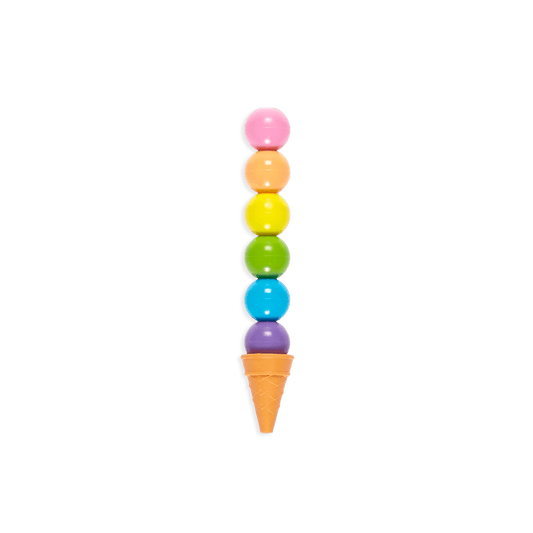 Ooly-Rainbow Scoops Stacking Crayons-OOL-133-099-Legacy Toys