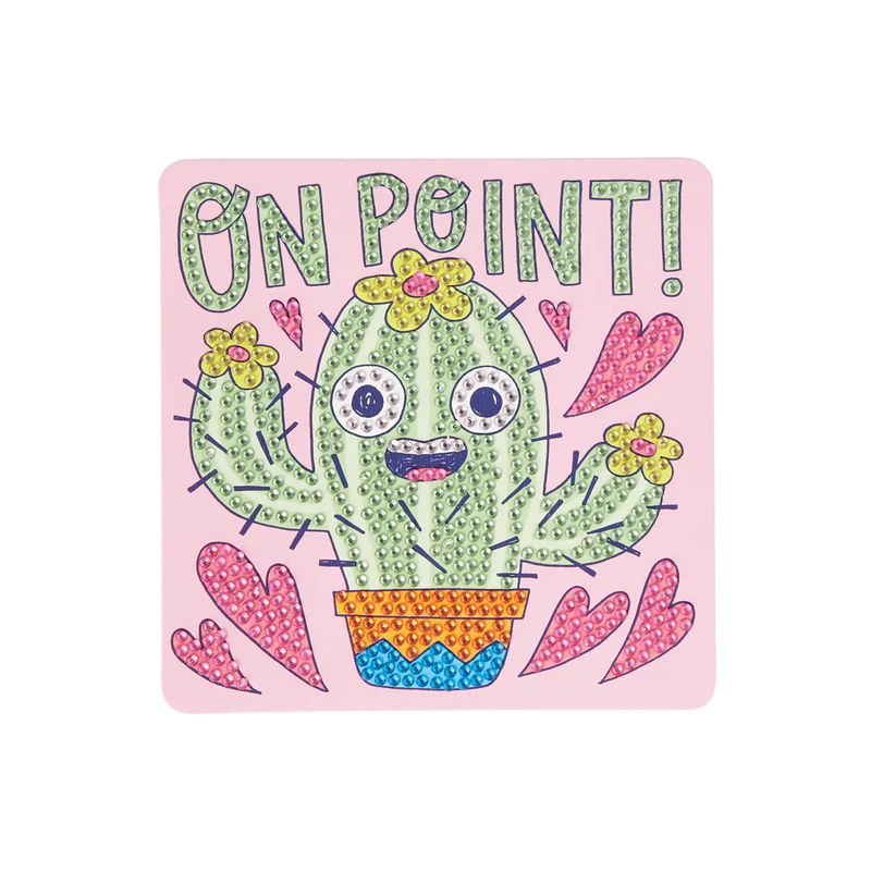 Ooly-Razzle Dazzle DIY Gem Art Kit: Cheery Cactus-161-082-Legacy Toys