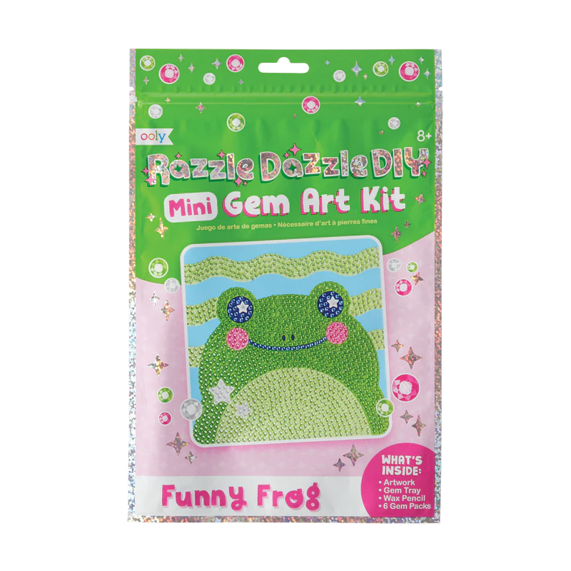 Ooly-Razzle Dazzle DIY Gem Art Kit: Funny Frog-161-087-Legacy Toys