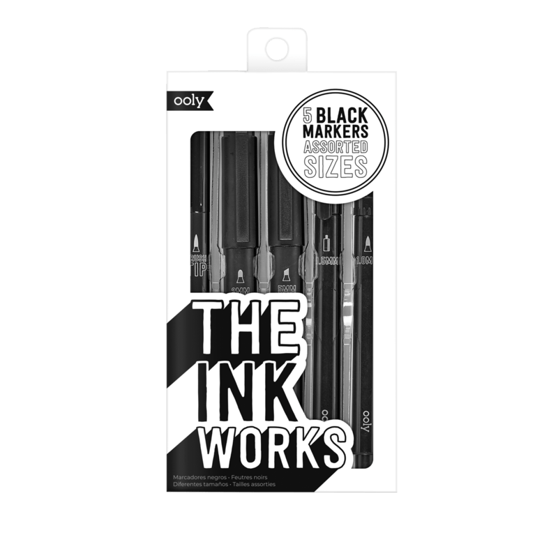 Ooly-The Ink Works Markers - Set of 5-130-036-Legacy Toys