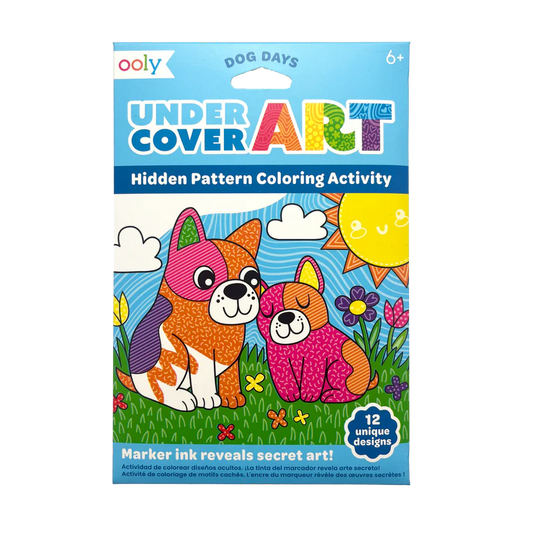 Ooly-Undercover Art Hidden Pattern Coloring Activity Art Cards - Dog Days-161-118-Legacy Toys