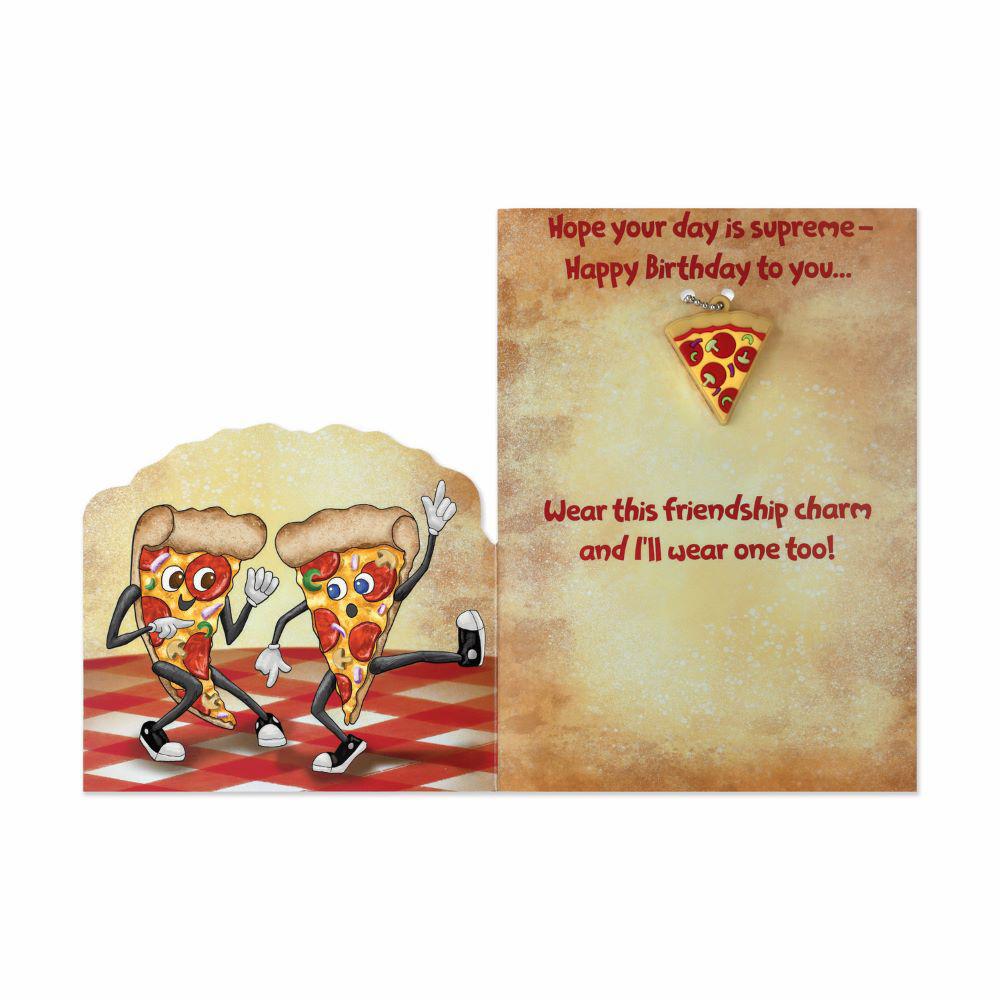 Peaceable Kingdom-Charm: Pizza Card-6001CC-Legacy Toys