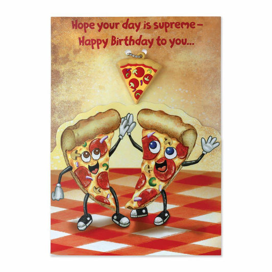 Peaceable Kingdom-Charm: Pizza Card-6001CC-Legacy Toys