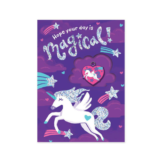 Peaceable Kingdom-Charm: Unicorn Card-6200CC-Legacy Toys