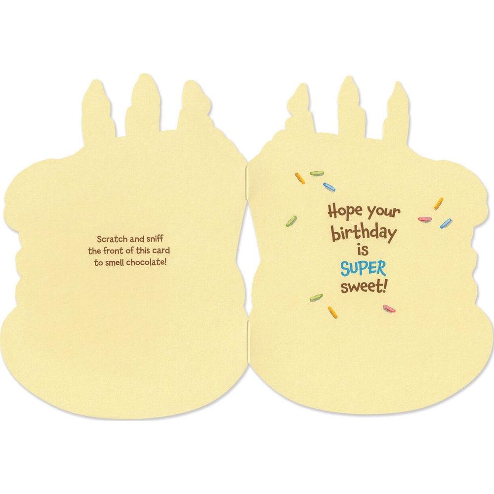 Peaceable Kingdom-Chocolate Birthday Cake Scratch & Sniff Card-4625SS-Legacy Toys