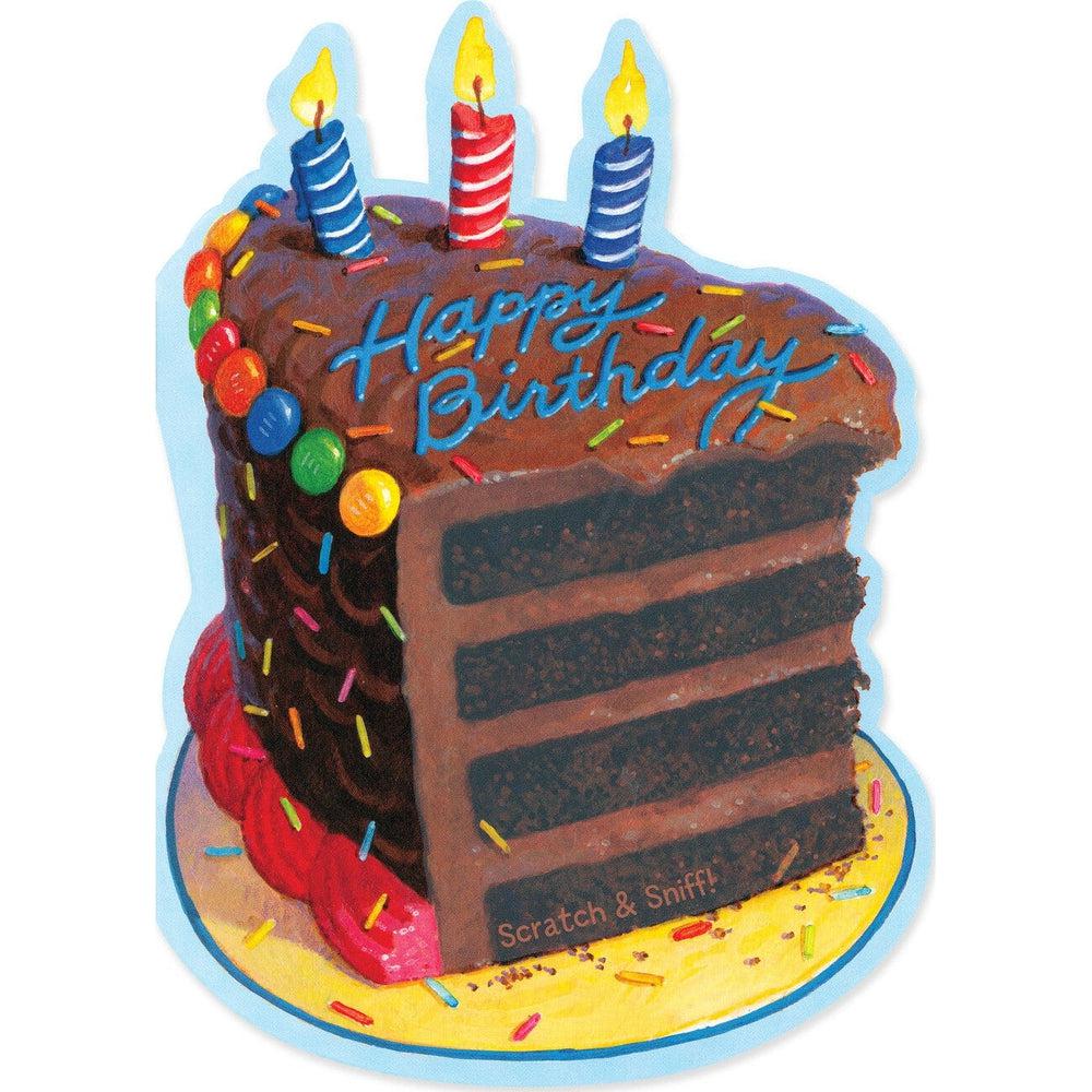 Peaceable Kingdom-Chocolate Birthday Cake Scratch & Sniff Card-4625SS-Legacy Toys
