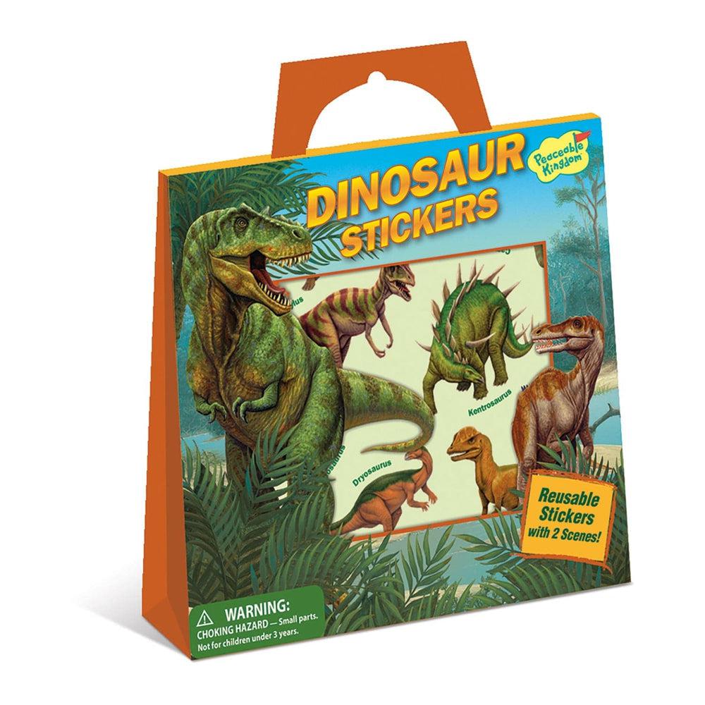 Peaceable Kingdom-Dinosaur Reusable Sticker Tote-SP6-Legacy Toys