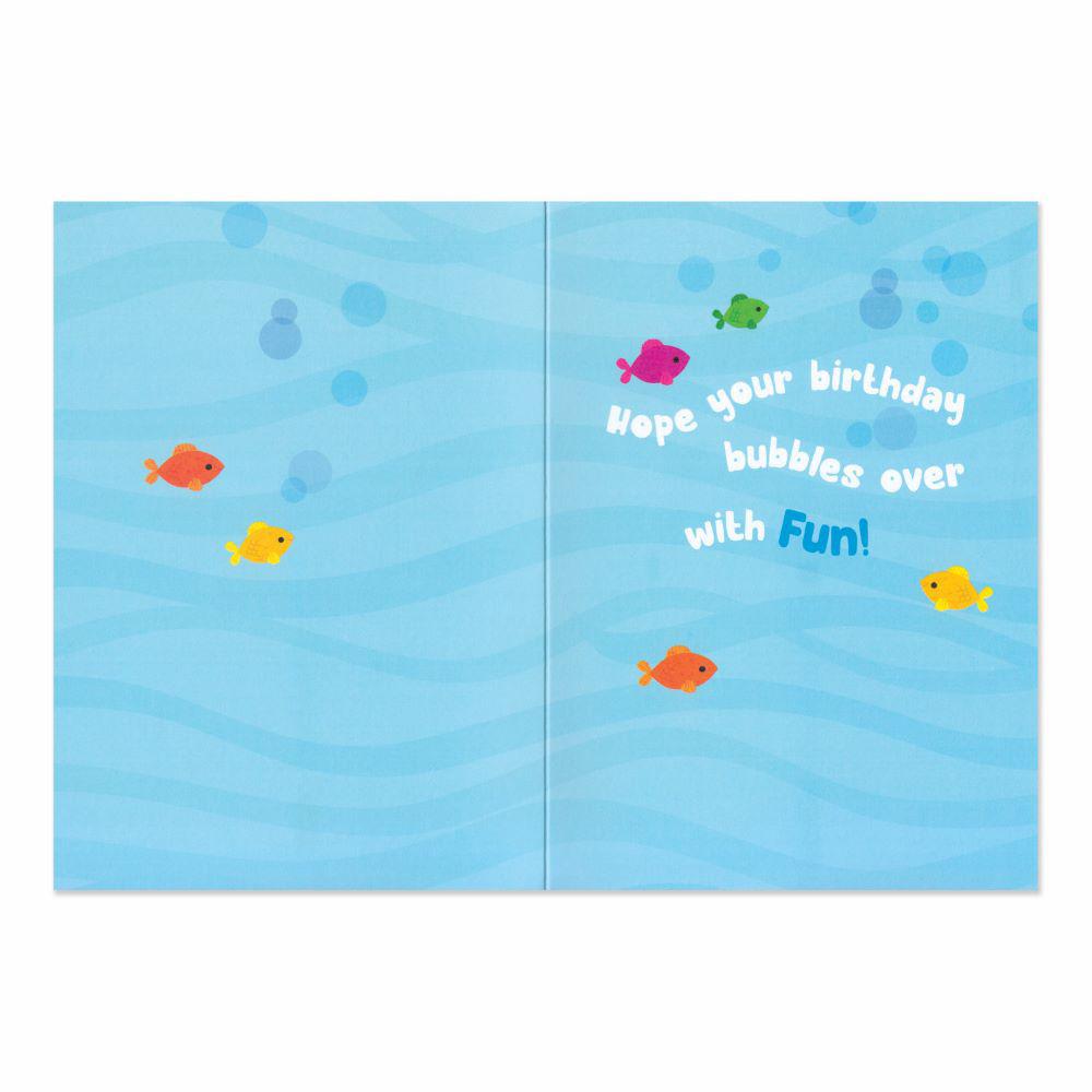 Peaceable Kingdom-Glitter Whale with Cake Birthday Card-11494-Legacy Toys