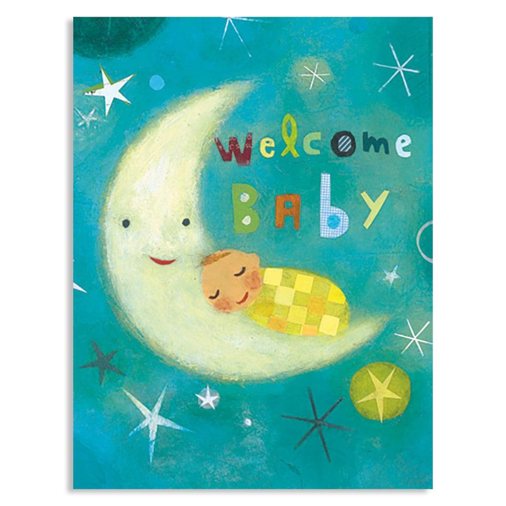Peaceable Kingdom-Mini Card Enclosures-11032-Baby On Moon-Legacy Toys