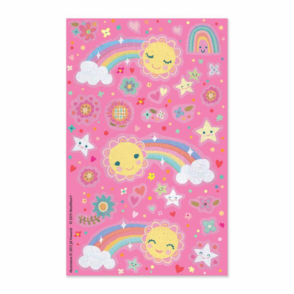 Peaceable Kingdom-Rainbow With Stickers Card-6002ST-Legacy Toys
