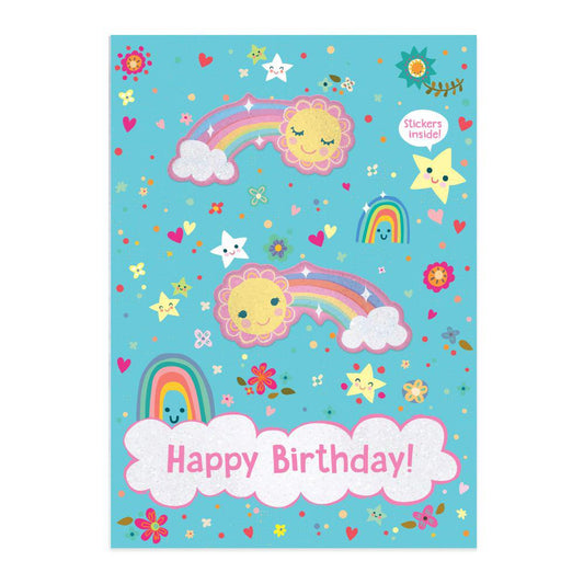 Peaceable Kingdom-Rainbow With Stickers Card-6002ST-Legacy Toys