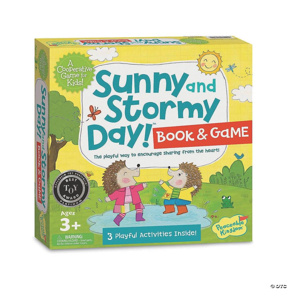 Peaceable Kingdom-Sunny And Stormy Day! Book And Game-GMC22-Legacy Toys