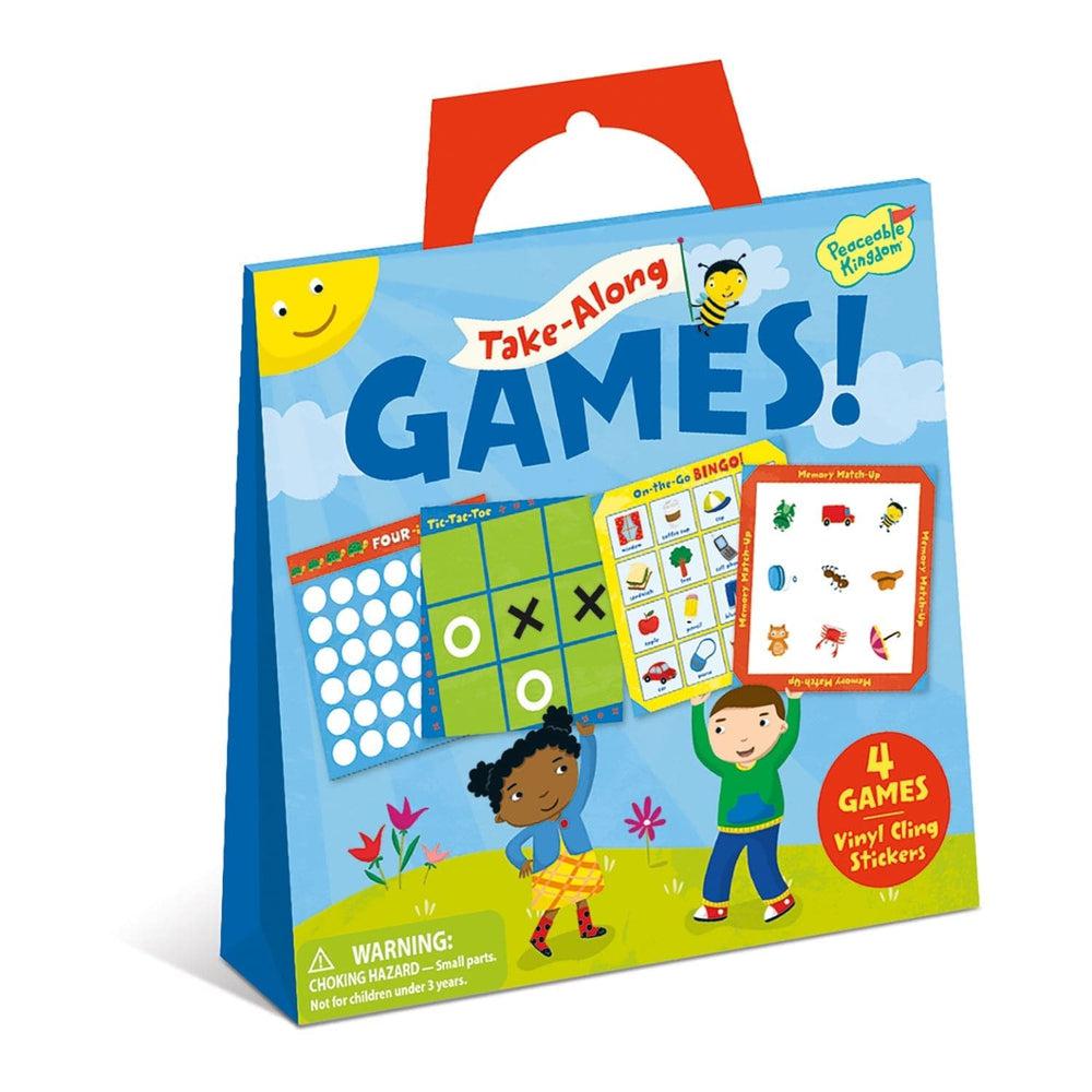 Peaceable Kingdom-Take Along Games Reusable Sticker Tote-SP68-Legacy Toys