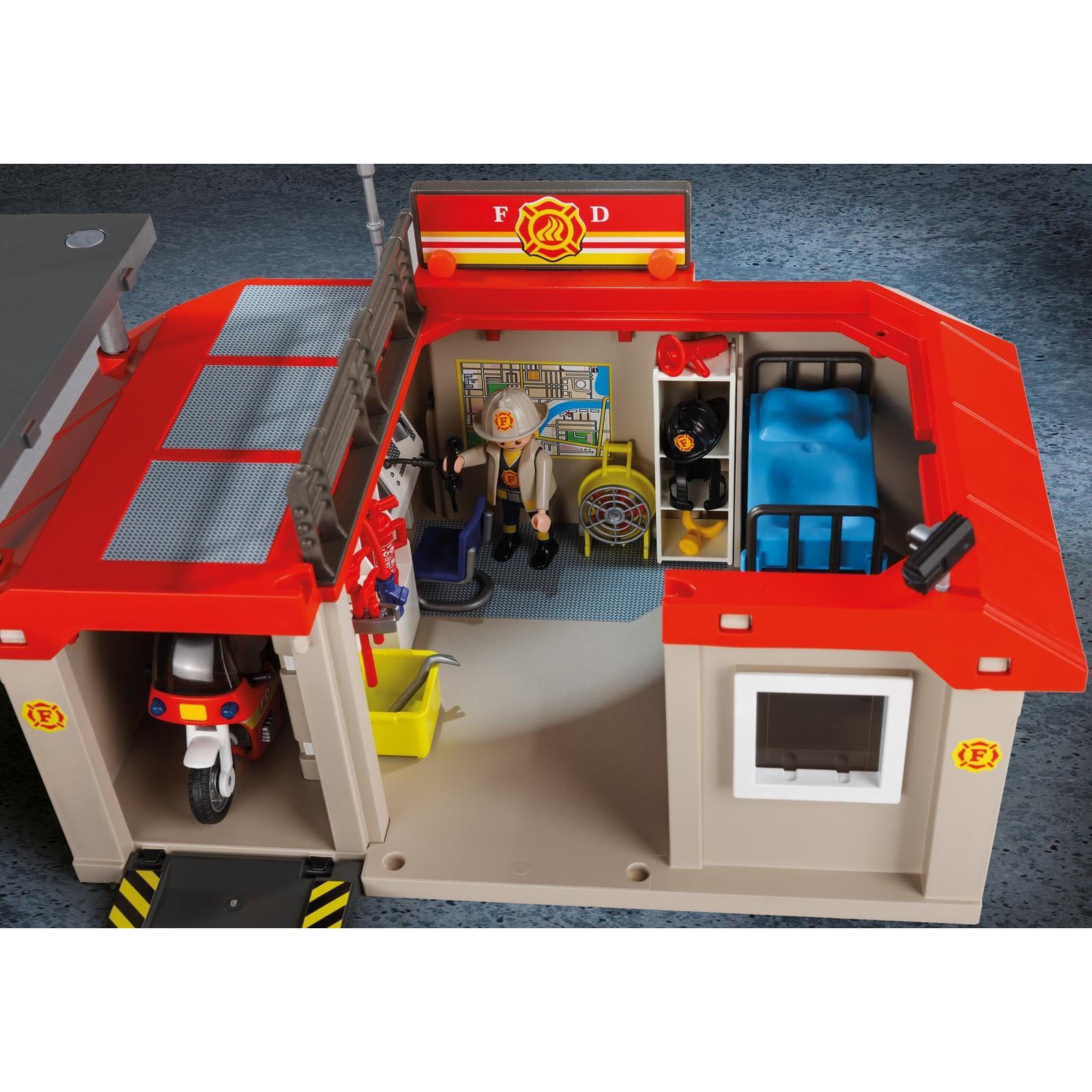 Playmobil-City Action - Take Along Fire Station-5663-Legacy Toys