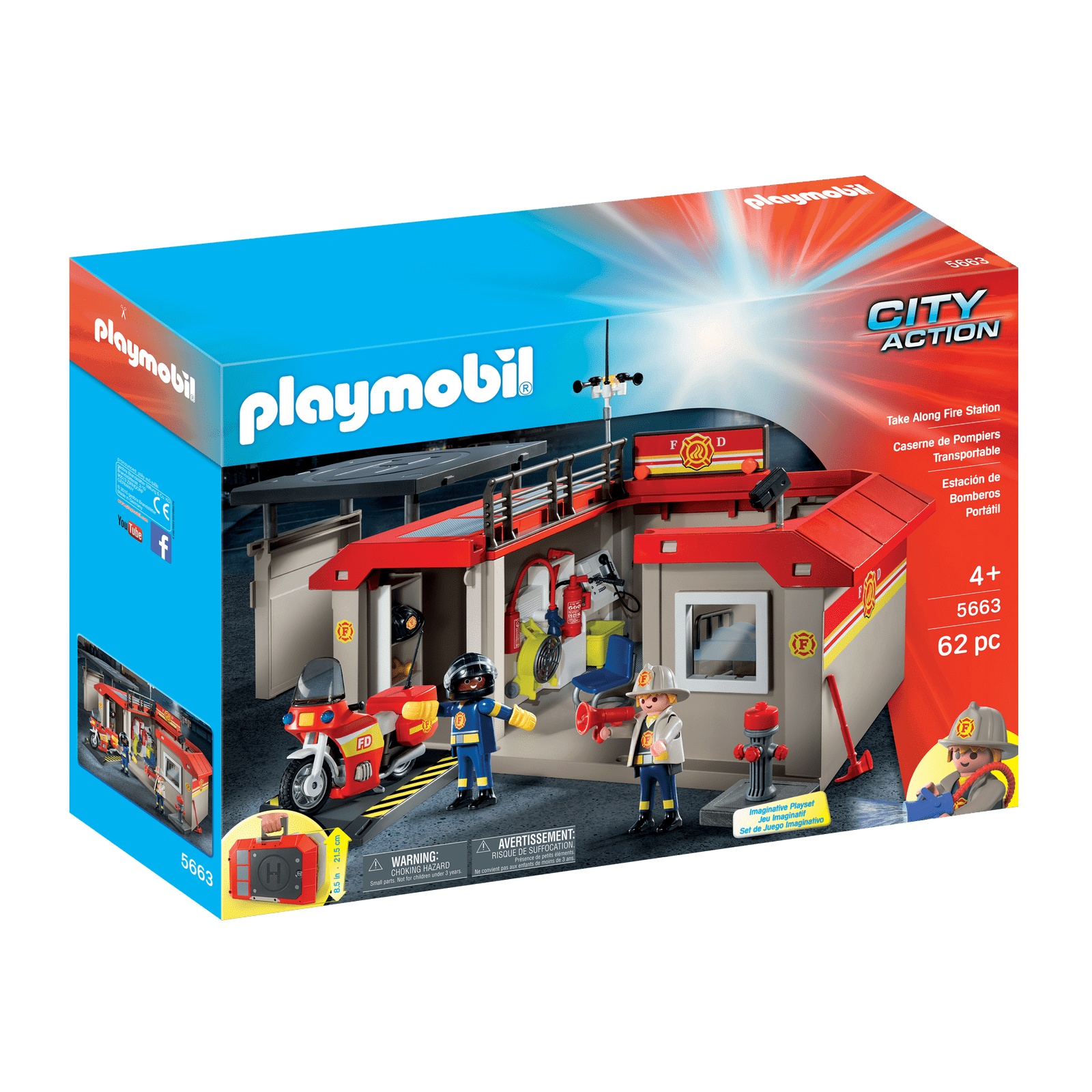Playmobil-City Action - Take Along Fire Station-5663-Legacy Toys