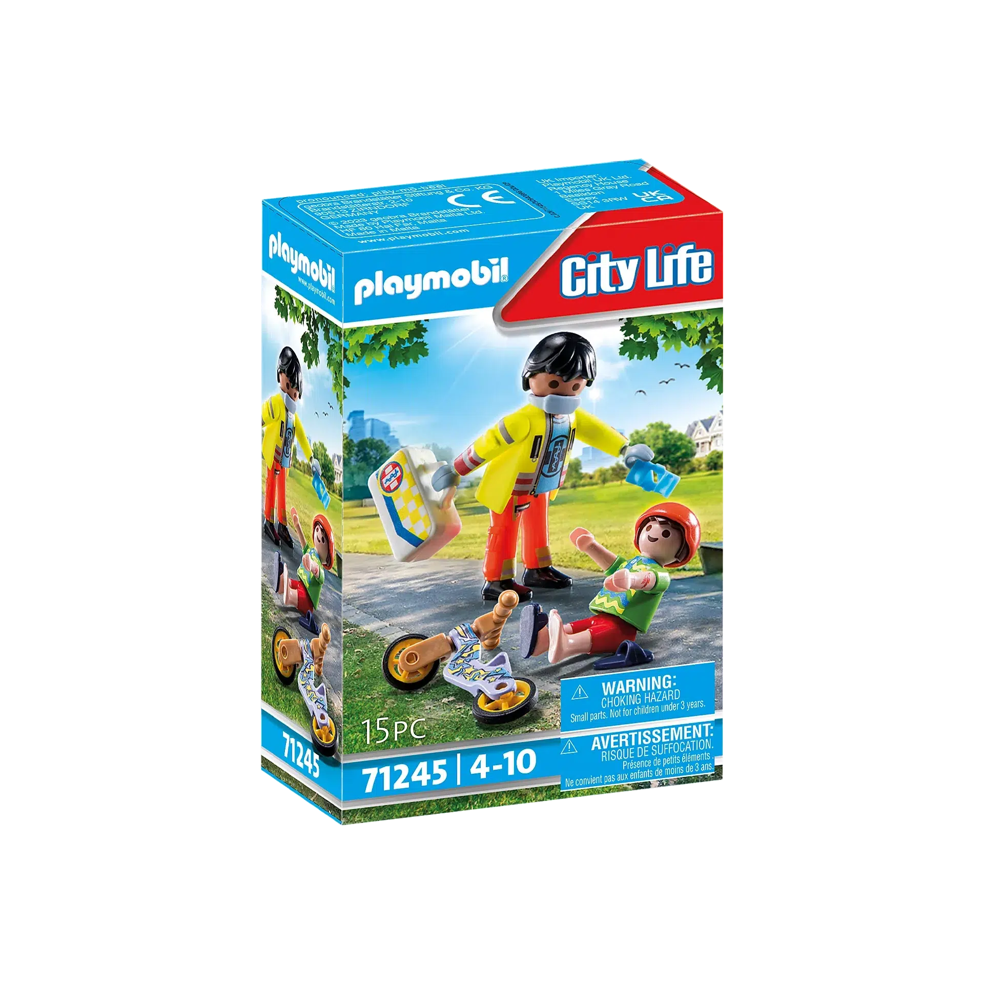 Playmobil-City Life - Paramedic with Patient-71245-Legacy Toys