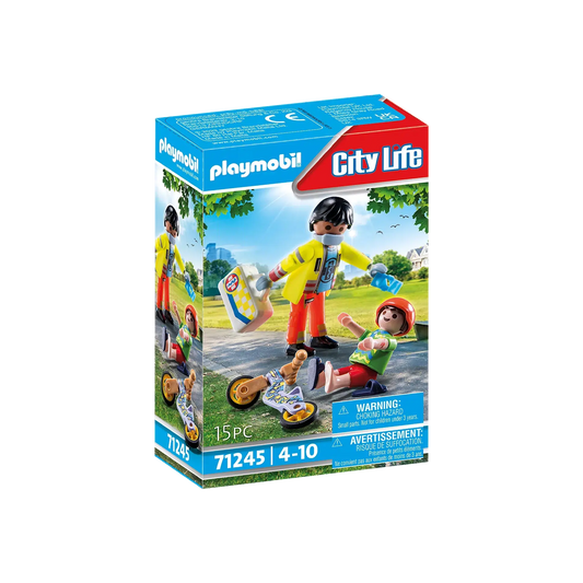 Playmobil-City Life - Paramedic with Patient-71245-Legacy Toys