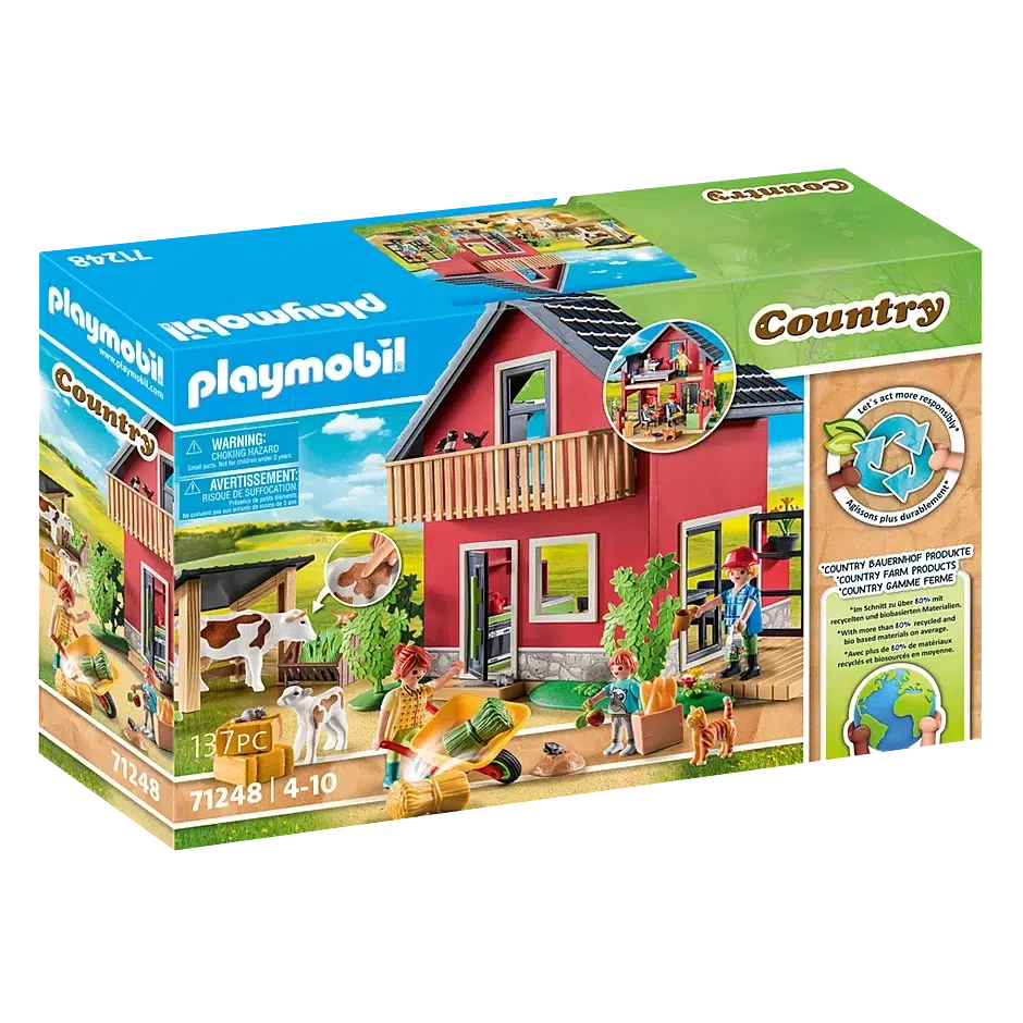 Playmobil-Country - Farmhouse with Outdoor Area-71248-Legacy Toys