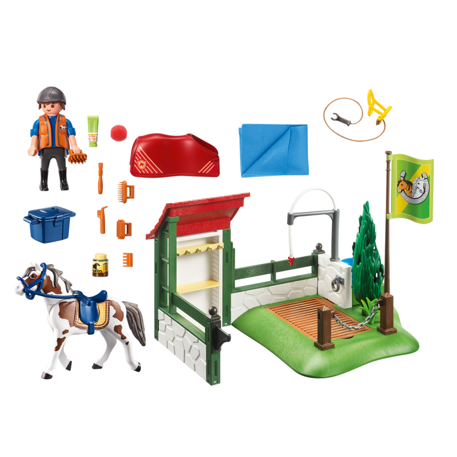 Playmobil-Country - Horse Grooming Station-6929-Legacy Toys