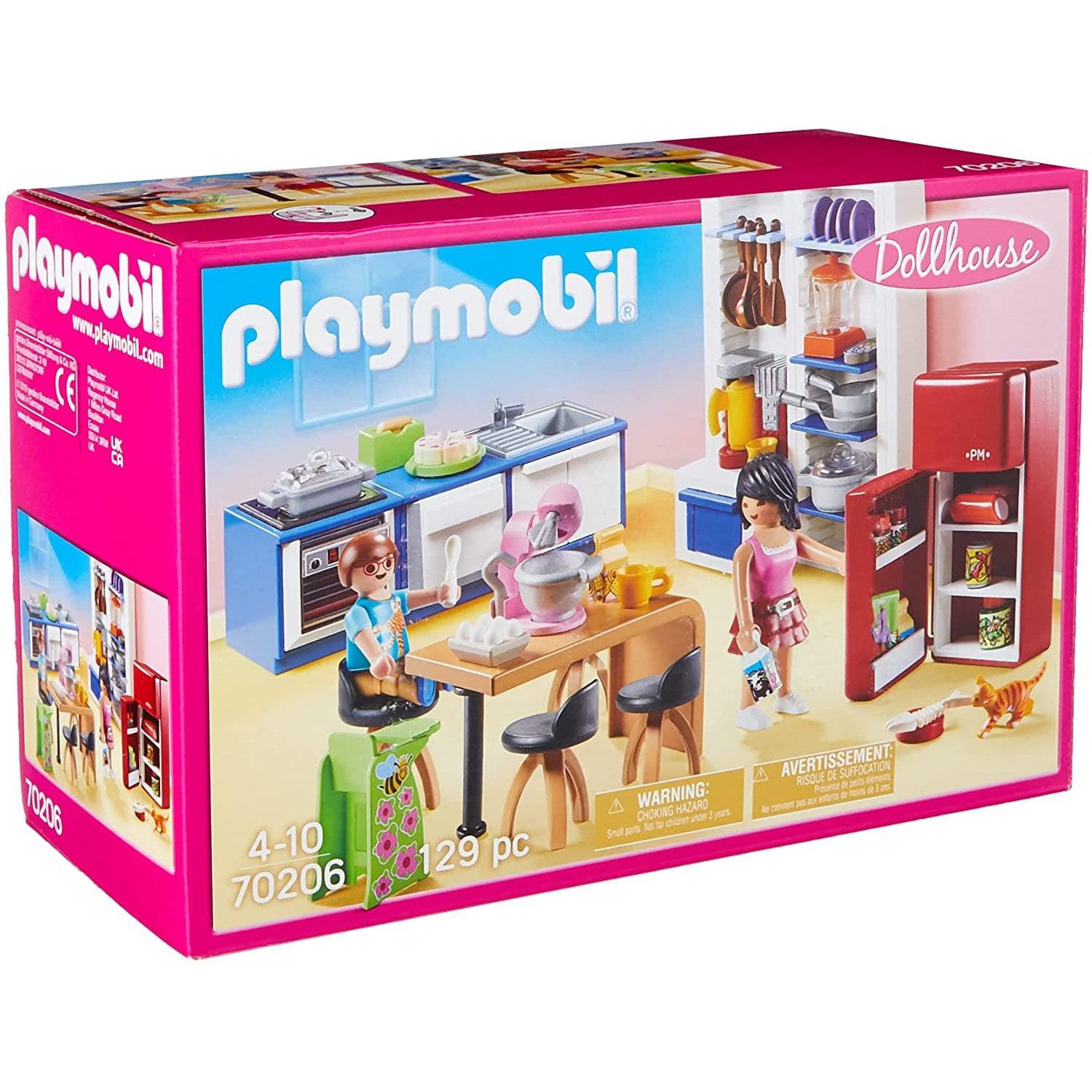 Playmobil-Dollhouse - Family Kitchen-70206-Legacy Toys