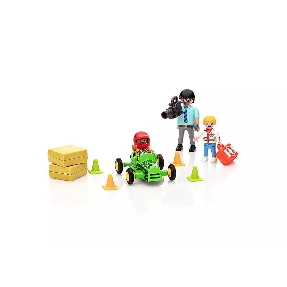 Playmobil-Duck on Call - Ambulance Action: Helping the Racing Driver-70919-Legacy Toys