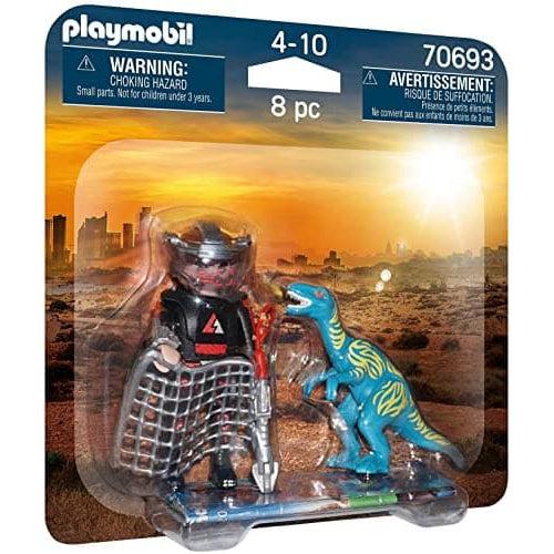 Playmobil-DuoPack - Velociraptor with Dino Catcher-70693-Legacy Toys