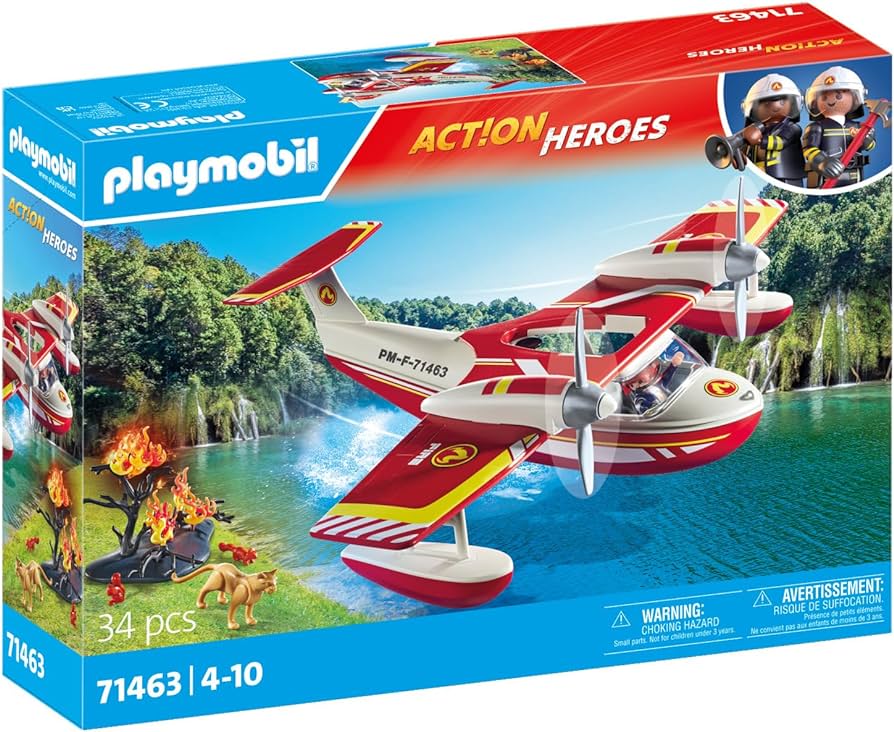 Playmobil-Firefighting Seaplane-71463-Legacy Toys