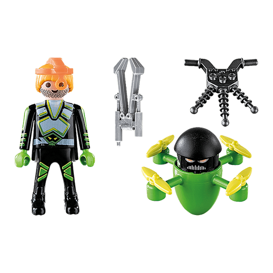Playmobil-Special Plus - Agent with Drone-70248-Legacy Toys