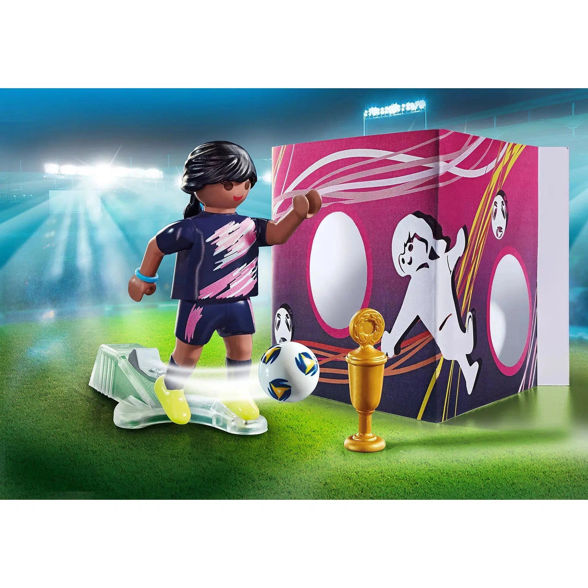 Playmobil-Special Plus - Soccer Player with Goal-70875-Legacy Toys