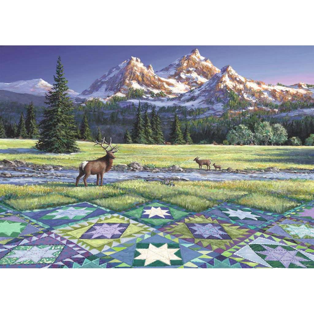 Ravensburger-Mountain Quiltscape 300 Piece Large Format-16788-Legacy Toys