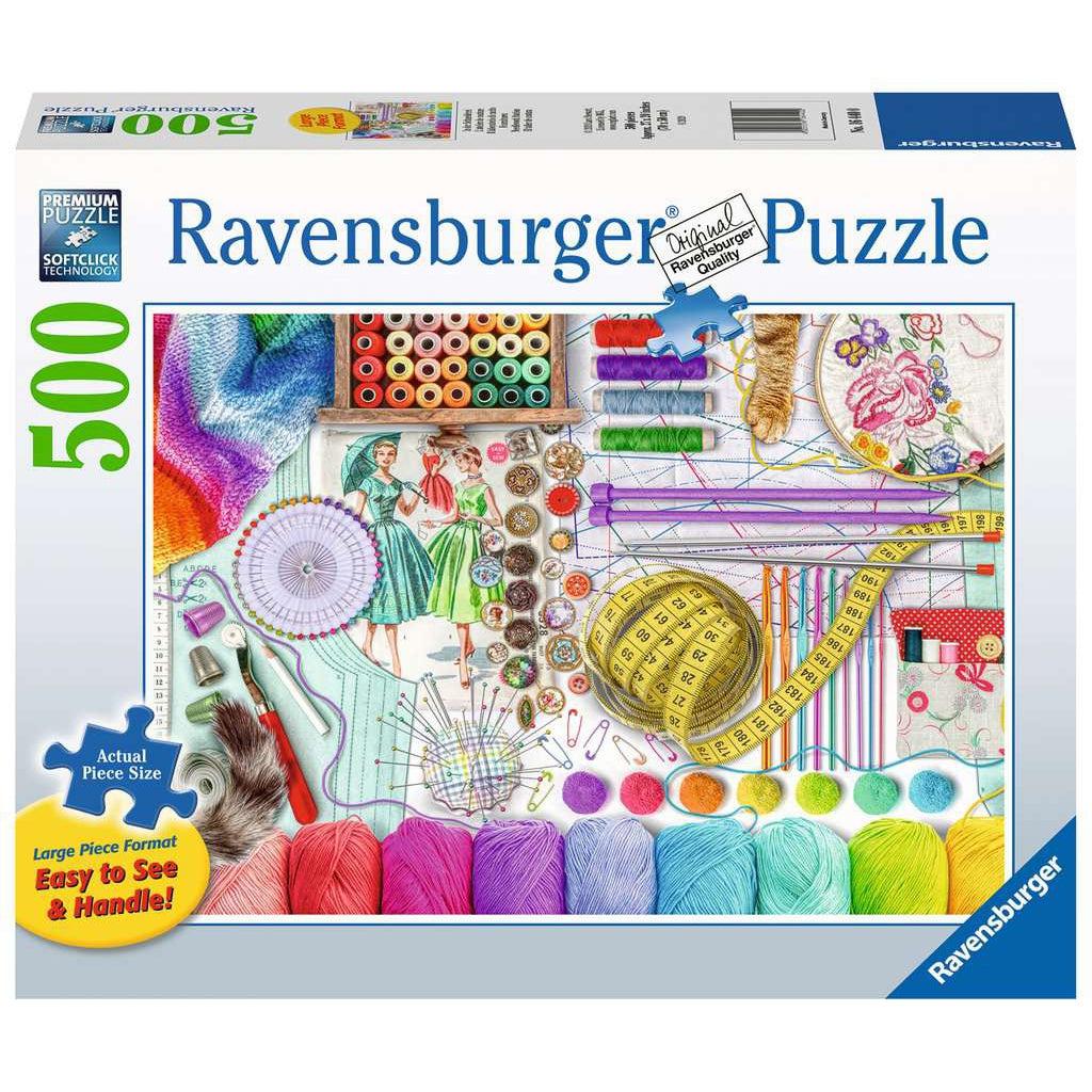 Ravensburger-Needlework Station - 500 Piece puzzle-16440-Legacy Toys