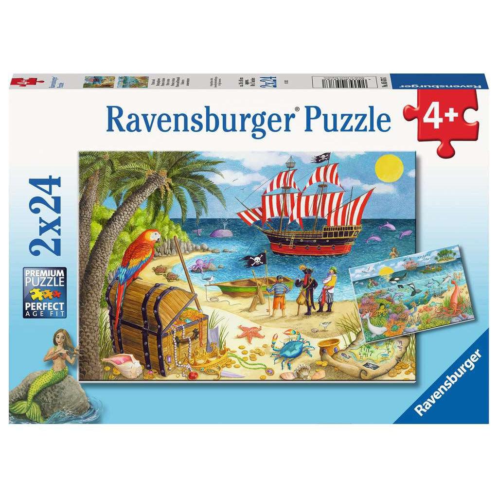 Ravensburger-Pirates & Mermaids - 2x24 Piece Puzzle-5676-Legacy Toys