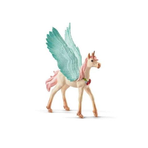 Schleich-Decorated Unicorn Pegasus Foal-70575-Barcode 1-Legacy Toys