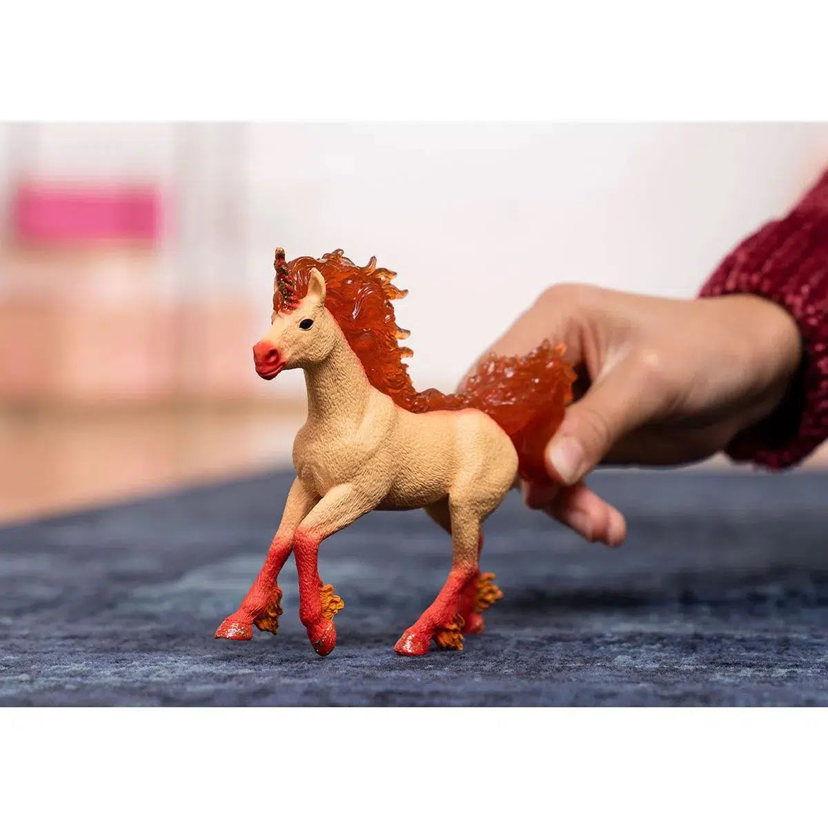 Schleich-Elementa Fire Unicorn Stallion-70756-Legacy Toys