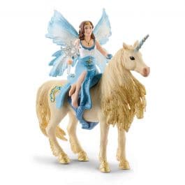 Schleich-Eyela Riding On Golden Unicorn-42508-2-Barcode 2-Legacy Toys