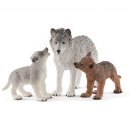 Schleich-Mother Wolf With Pups--Legacy Toys