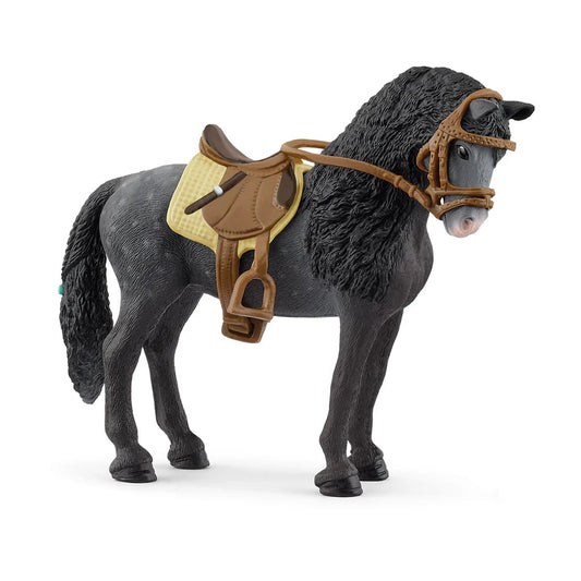 Schleich-Pura Raza Espanola Mare with Saddle and Bridle-42708-Legacy Toys