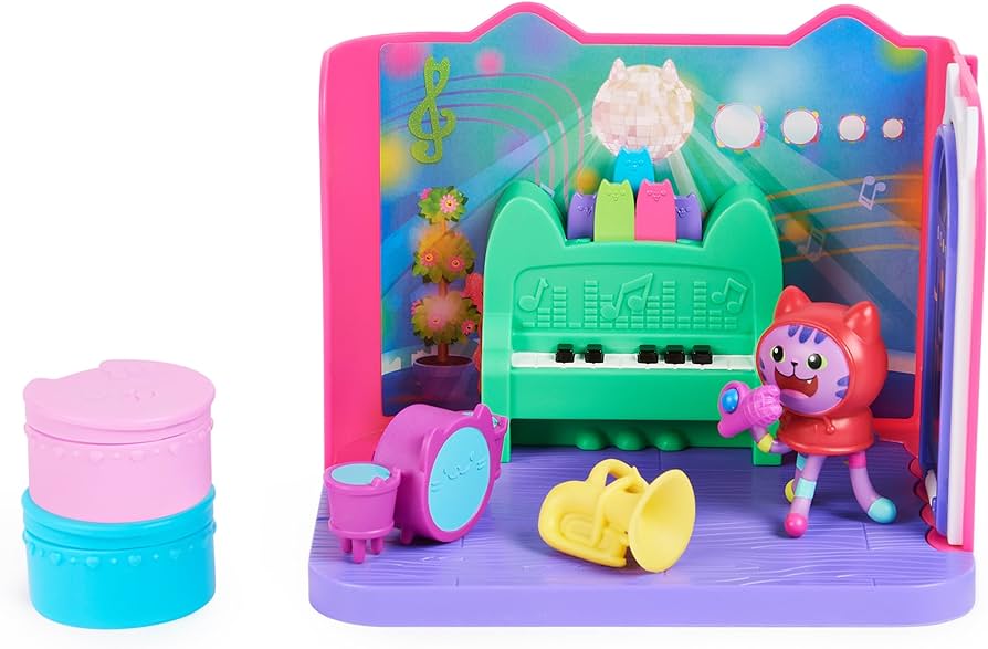 Spin Master-Gabby's Dollhouse Daniel James Catnip Groovy Music Room-20135902-Legacy Toys