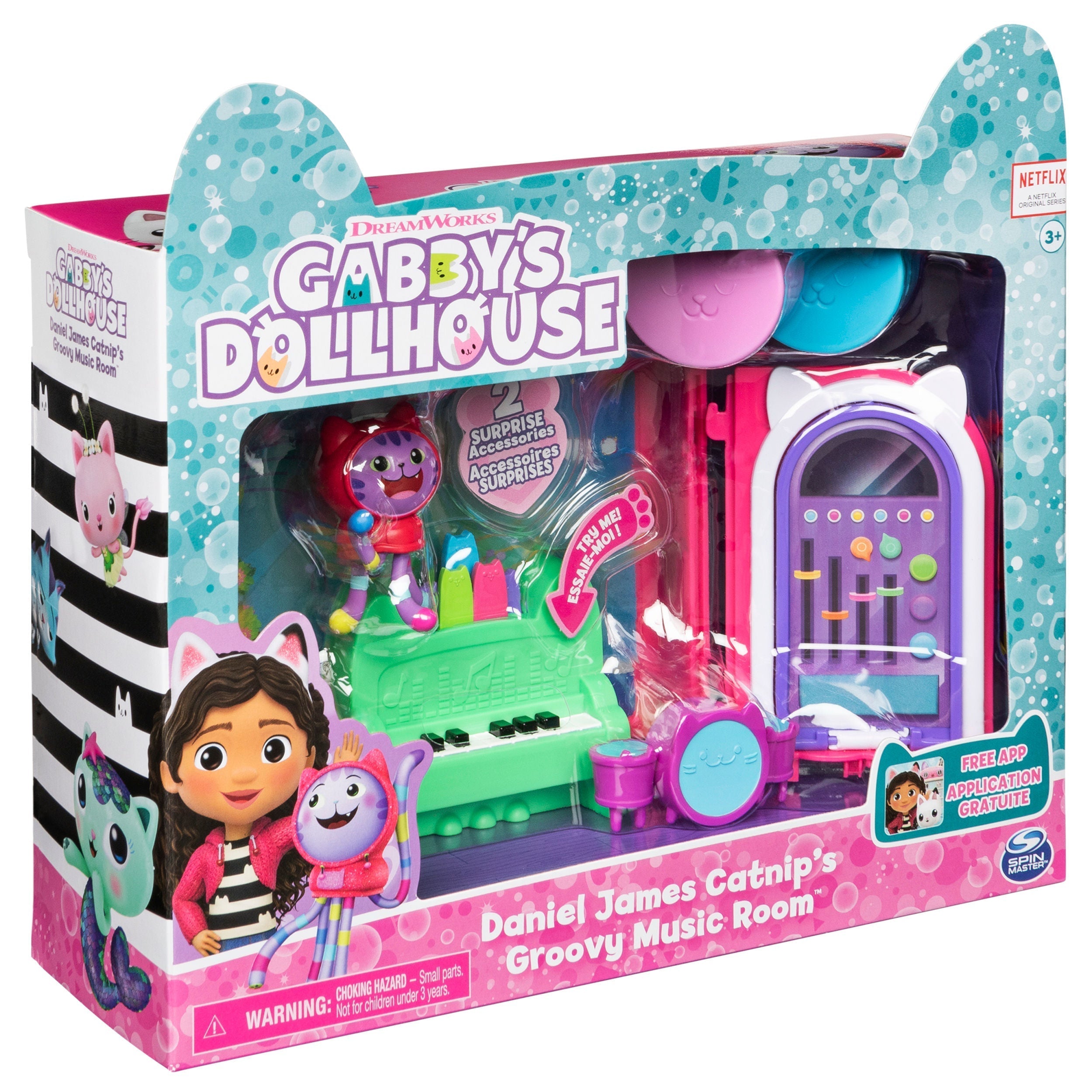 Spin Master-Gabby's Dollhouse Daniel James Catnip Groovy Music Room-20135902-Legacy Toys