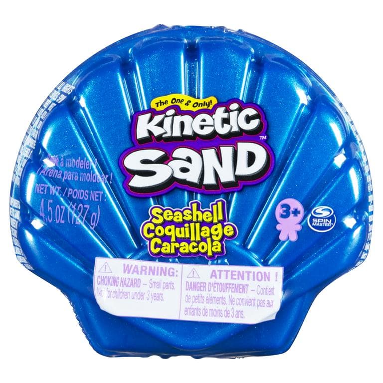 Spin Master-Kinetic Sand 4.5 oz Seashell Sand Assortment-20119081-Blue-Legacy Toys