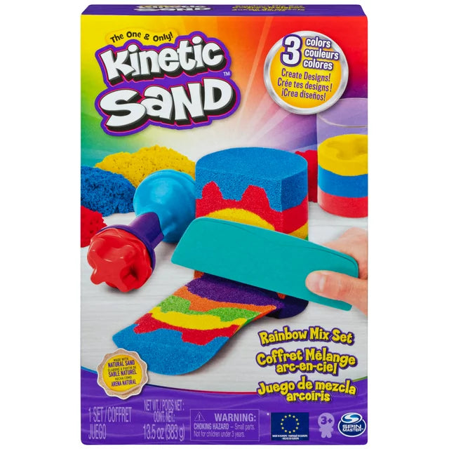 Spin Master-Kinetic Sand, Rainbow Mix Set-6053691-Legacy Toys