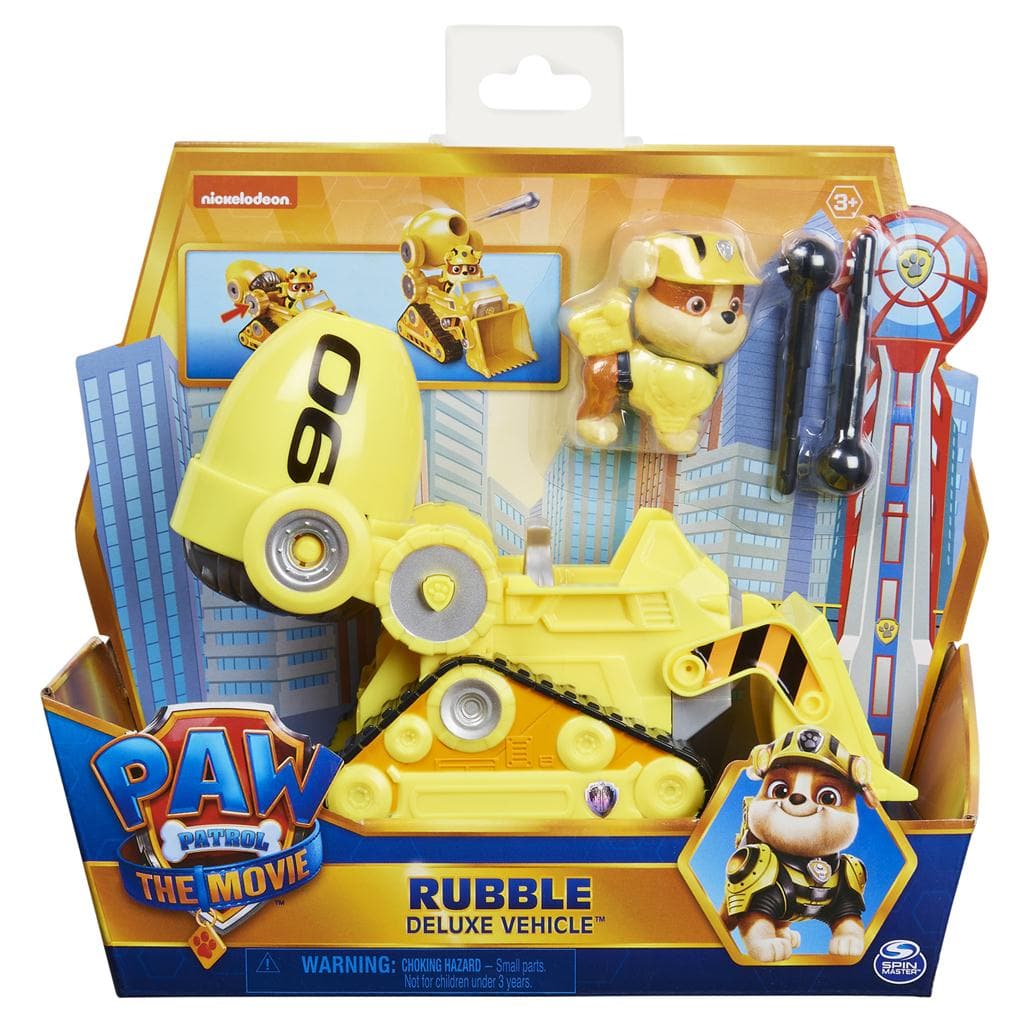 Spin Master-PAW Patrol: The Movie - Rubble Deluxe Vehicle-6061908-Legacy Toys