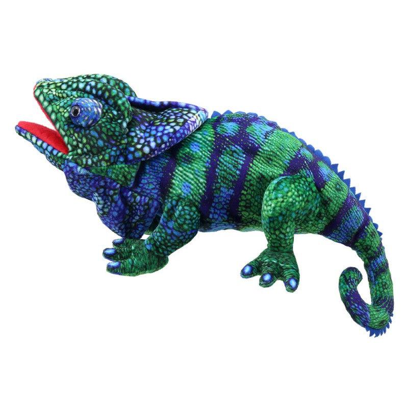 The Puppet Company-Large Creature Puppet - Chameleon - Blue/Green-PC009713-Legacy Toys