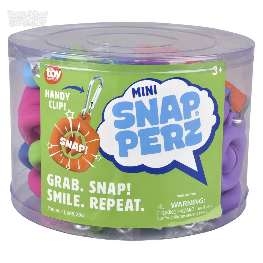 The Toy Network-1.75" Mini Snapperz Fidget Toy Keychain Assorted Colors-TY-SNMIN-Legacy Toys