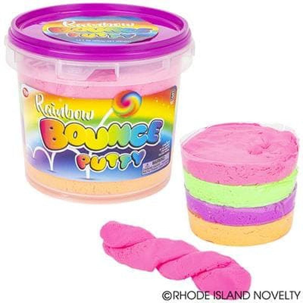 The Toy Network-Jumbo Rainbow Bouncing Putty Bucket--Legacy Toys