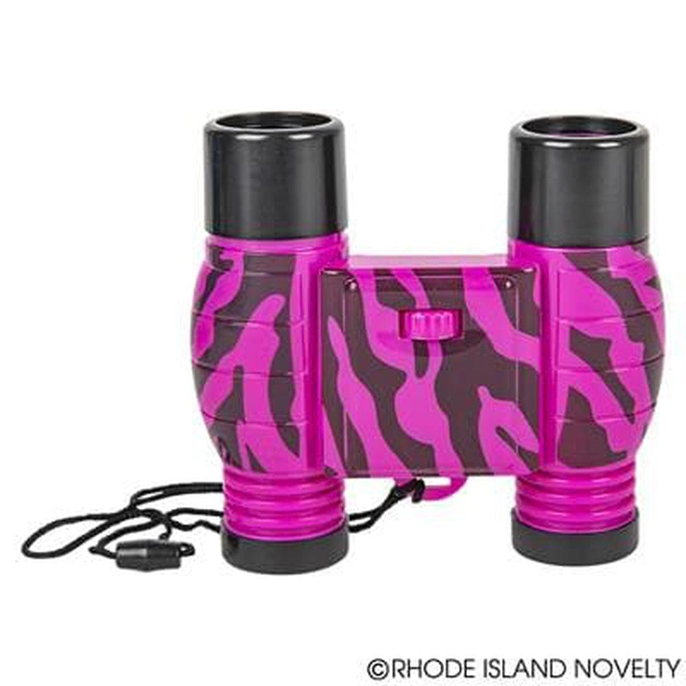 The Toy Network-Pink Zebra Print Camouflage Binoculars-AM-BINWP-Legacy Toys