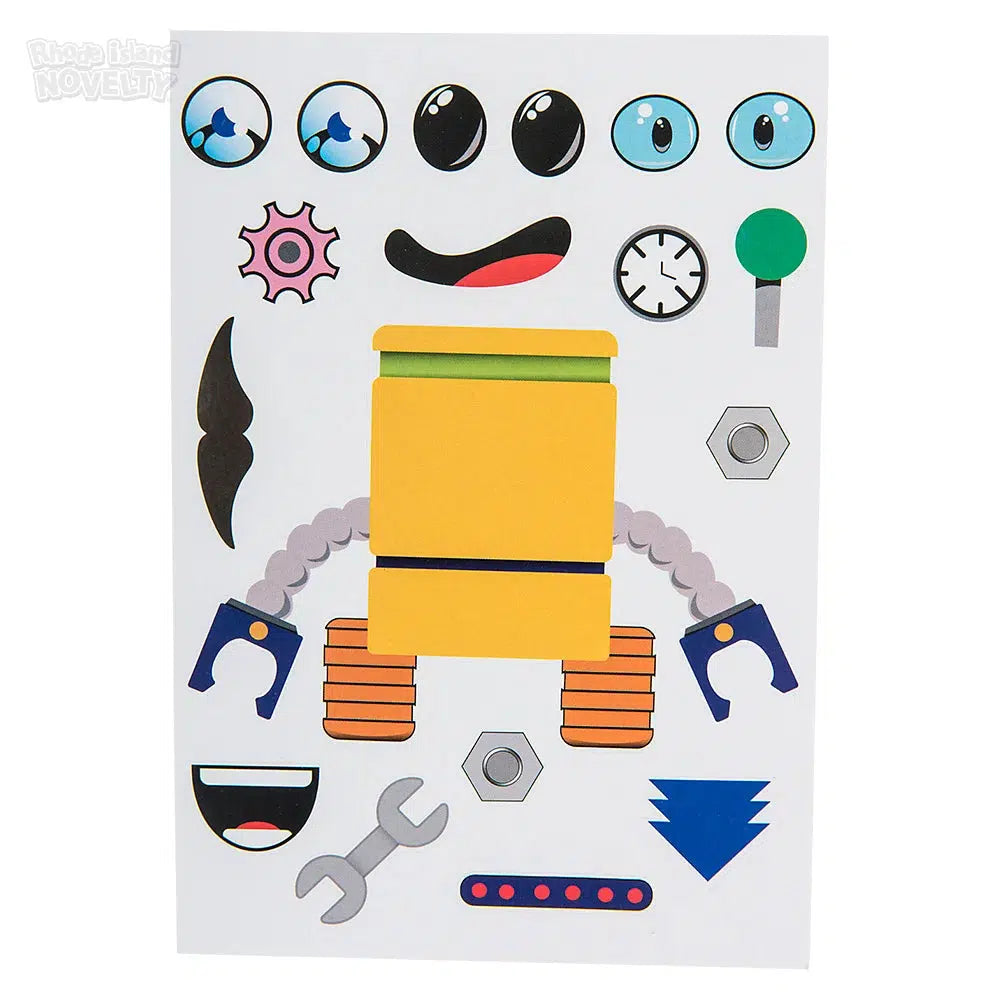 The Toy Network-Robot Character Sticker Set - 12 Pieces-ST-MAKRO-Legacy Toys