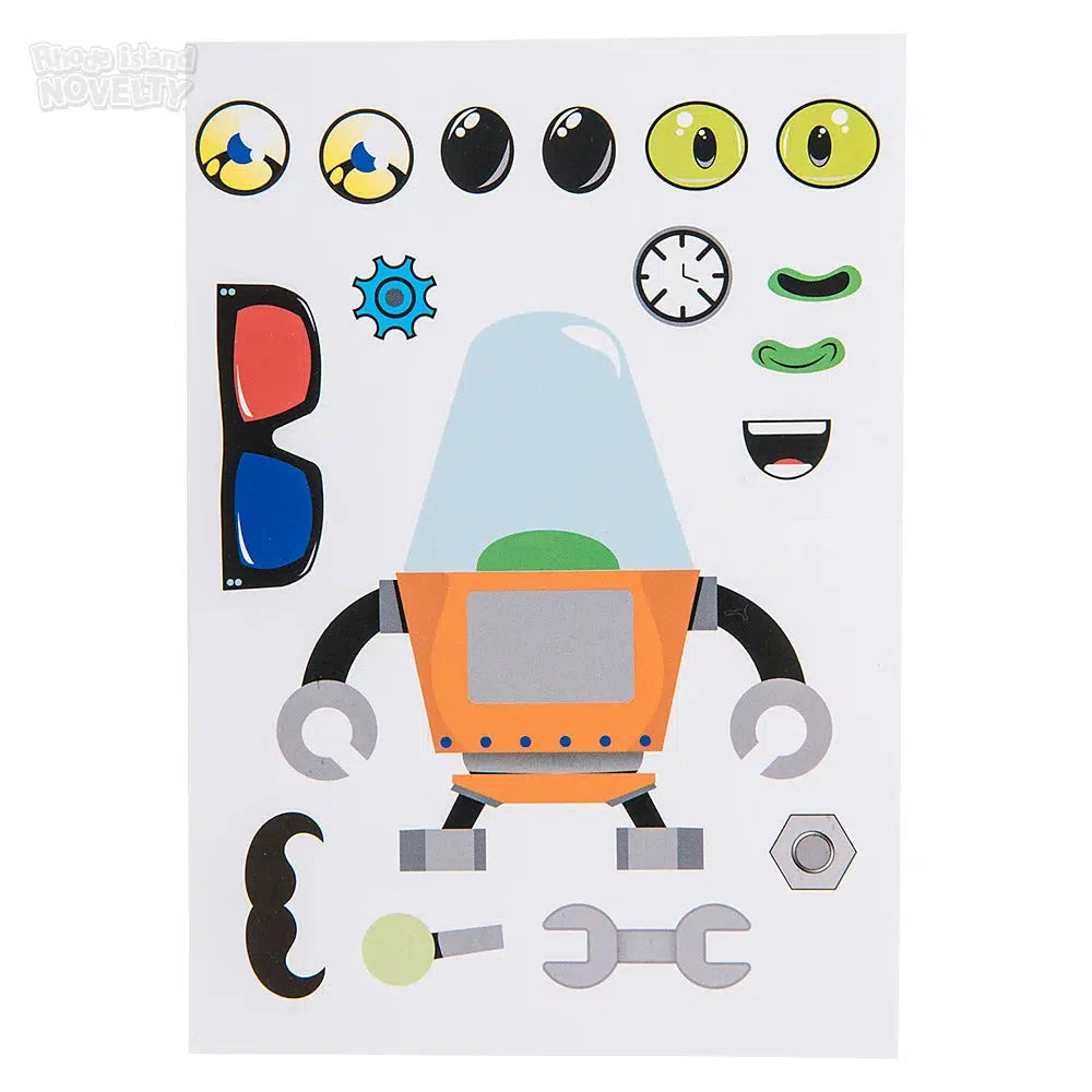 The Toy Network-Robot Character Sticker Set - 12 Pieces-ST-MAKRO-Legacy Toys