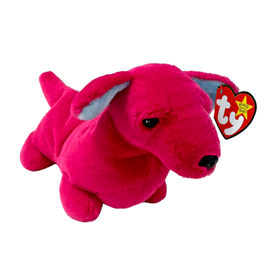TY-Beanie Baby - Stretch II - Pink Dachshund-41341-Legacy Toys