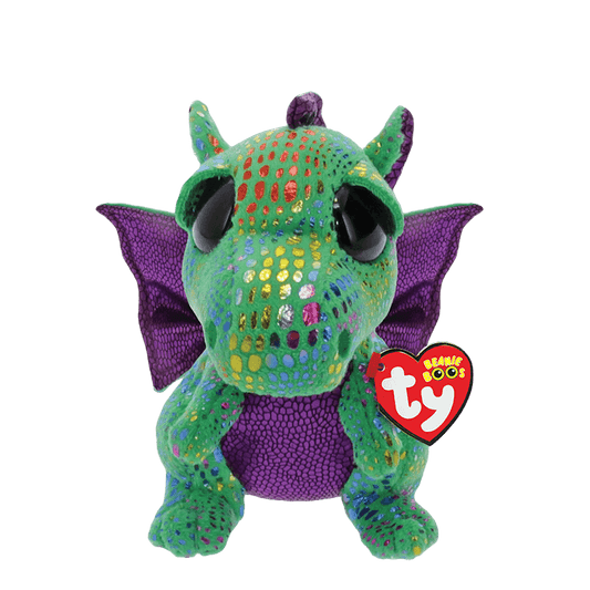 TY-Beanie Boo's - Cinder the Dragon-37052-Medium 13"-Legacy Toys